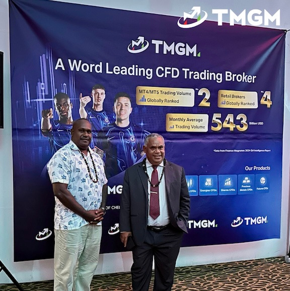 (L): TMGM Local Director, Johnny Wilson, (R): Prime Minister of Vanuatu, Hon. Jotham Napat