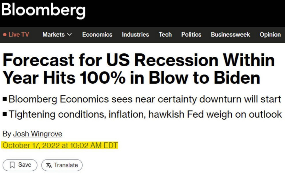 100% recession