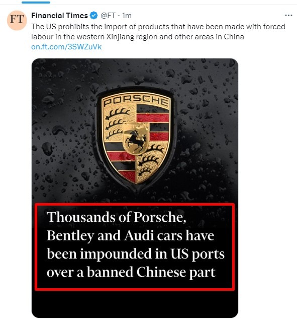 15 February 2024 Financial Times china us ports car ban 2