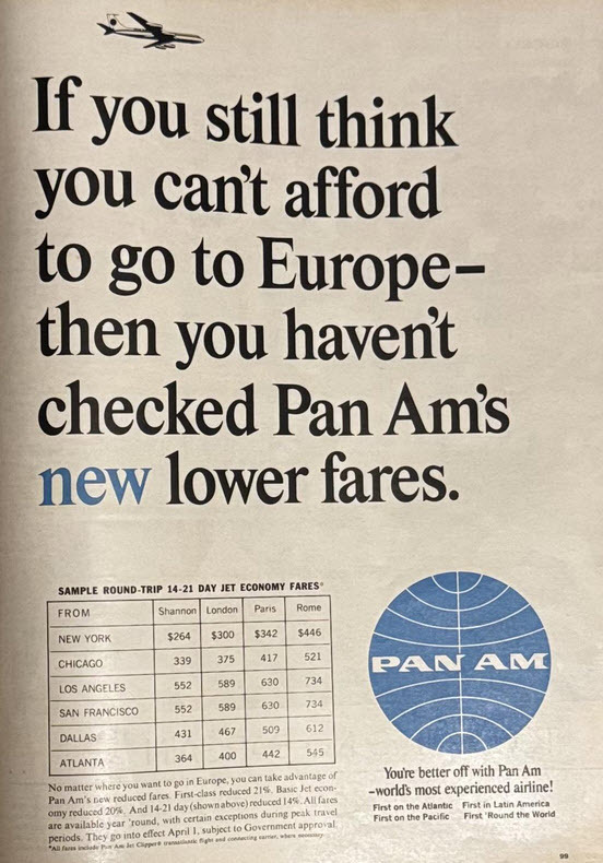 1963 airfares