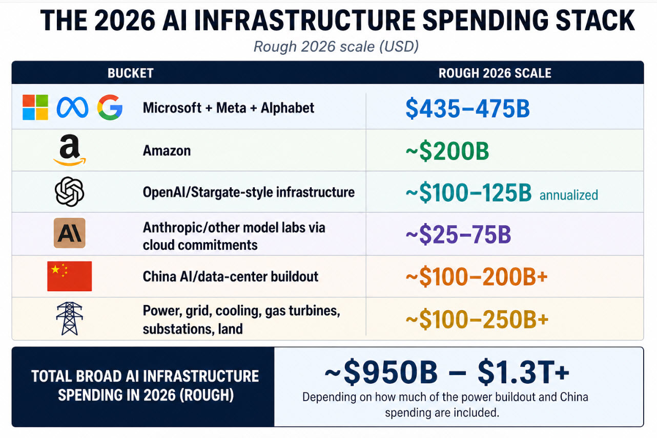 AI infra spend tally
