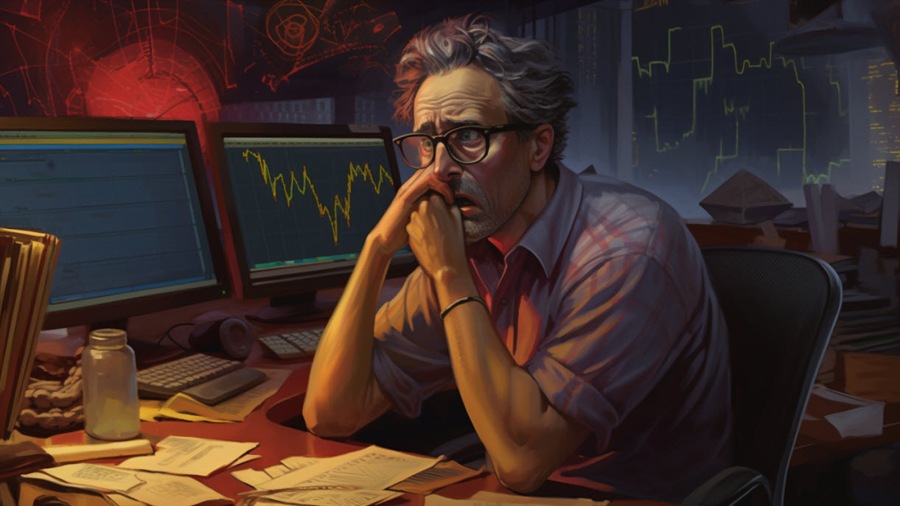 Anxious trader FOMO