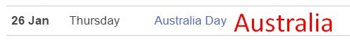 Australia day 26 January 2023