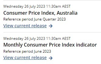 Australia q2 june 2023 cpi report 21 July 2023