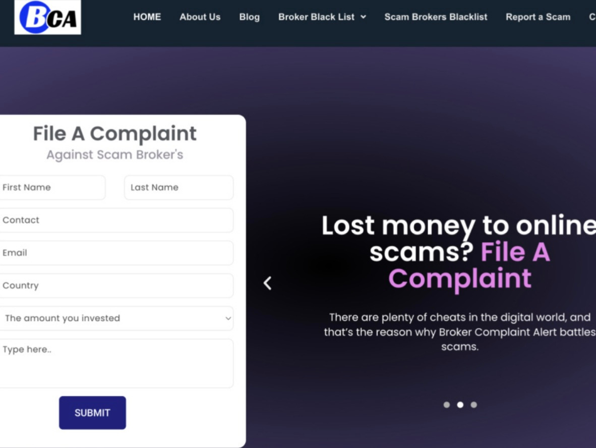Broker Complaint Alert (BCA) Marks 3 Years of Successful Crypto Scam  Recovery | investingLive