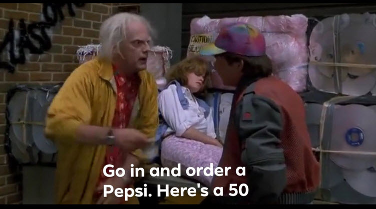 Back to the future order a pepsi inflation