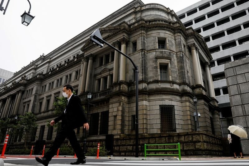 Bank of Japan says that while the economy is picking up risks from a resurgence in COVID-19 remain a