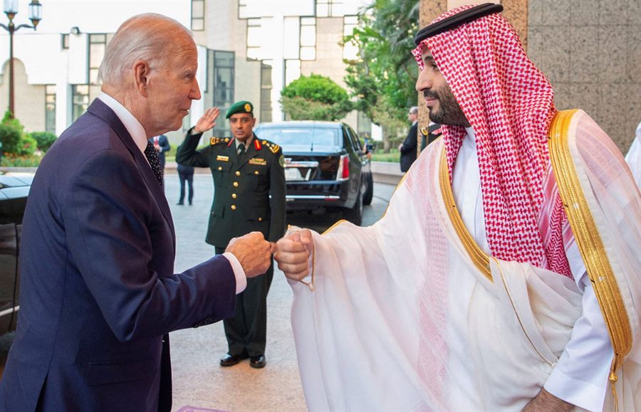 Biden MBS fist bump