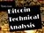 ForexLive Bitcoin Technical Analysis with Bitcoin Coins in the background