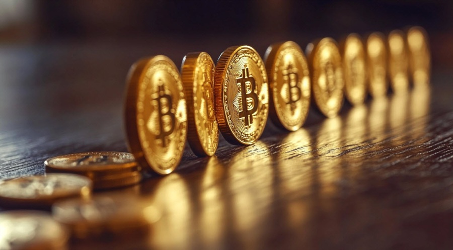 Bitcoin image dominoes