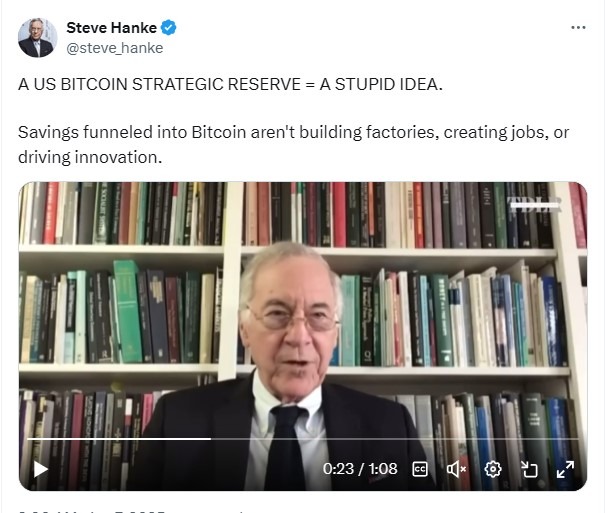 Bitcoin reserve stupid 08 January 2025 2
