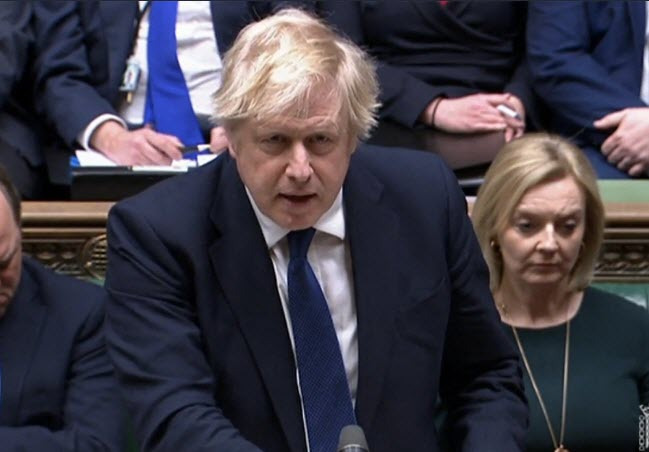 Boris Johnson in Parliament Feb 24 2022