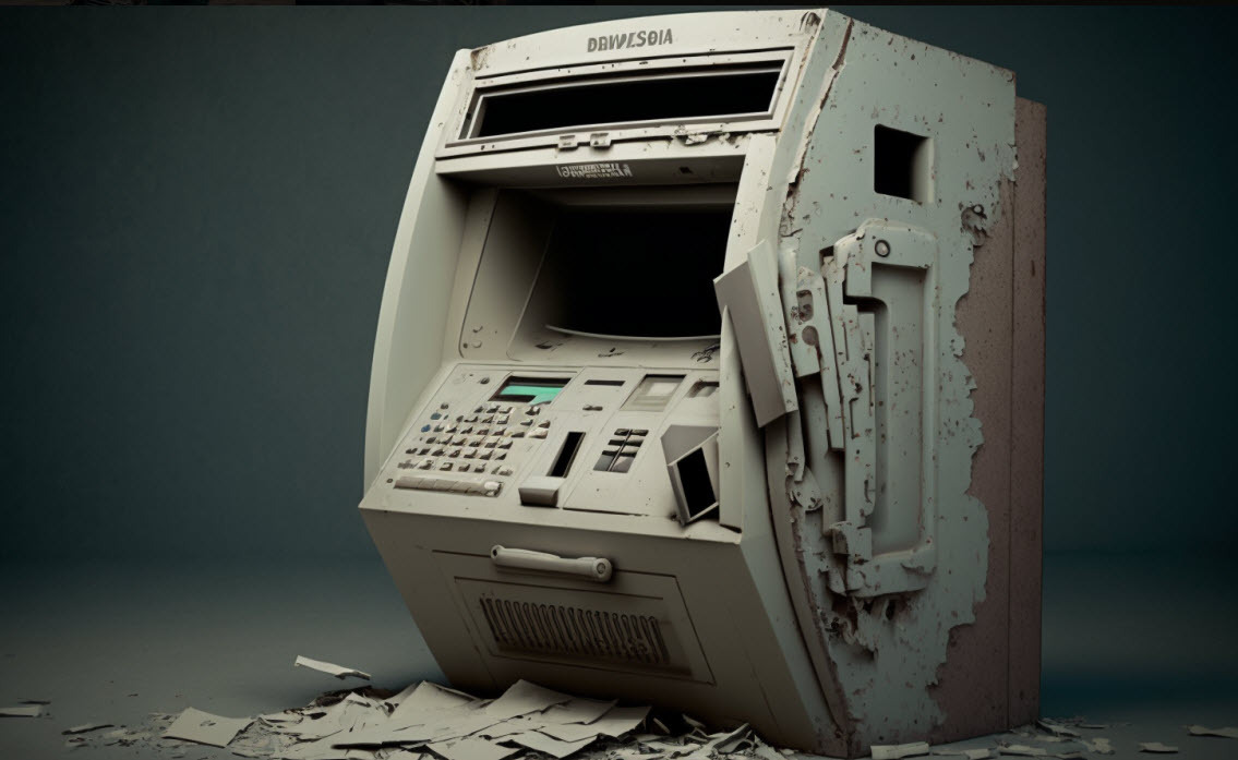 Broken ATM