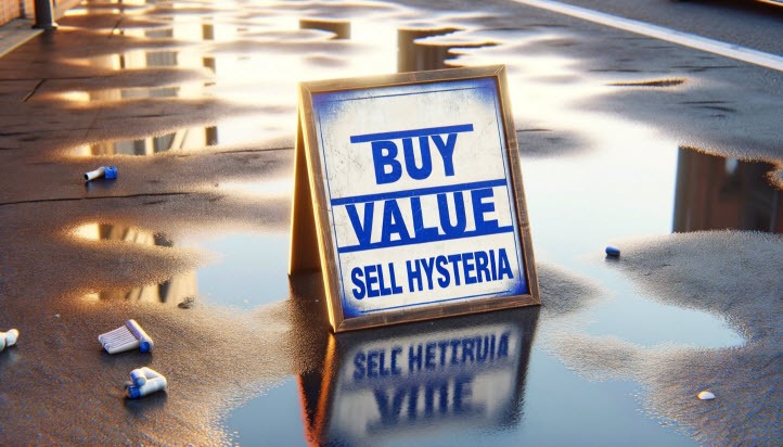 Buy value, sell hysteria