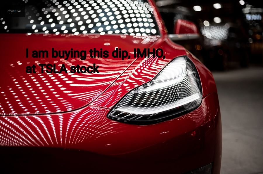 Buying this dip, IMHO, at TSLA stock