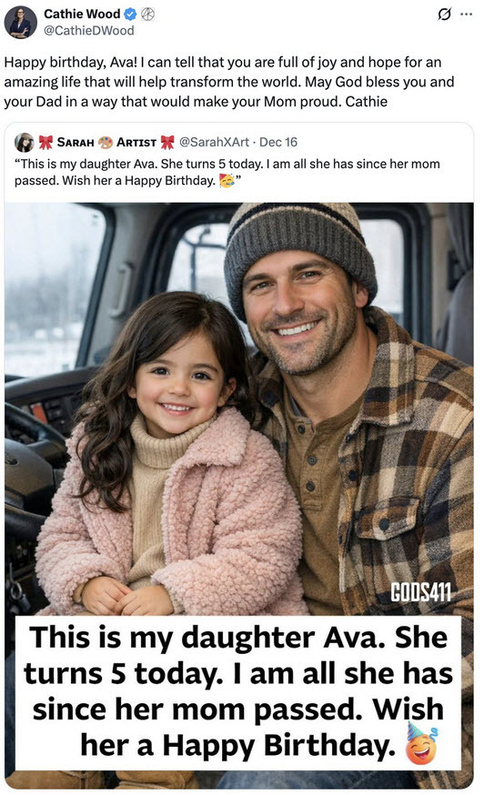 Cathie Wood AI tweet
