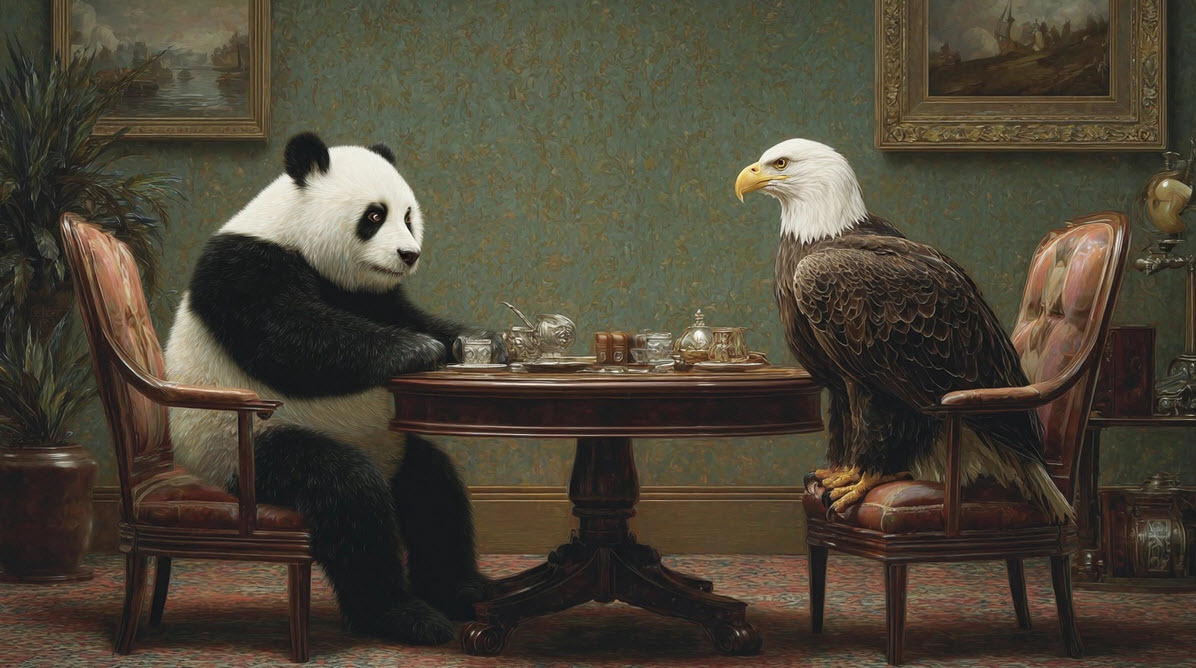 China panda US eagle negotiating