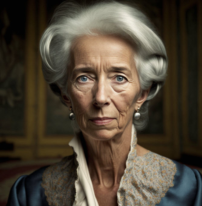 Christine Lagarde AI portrait