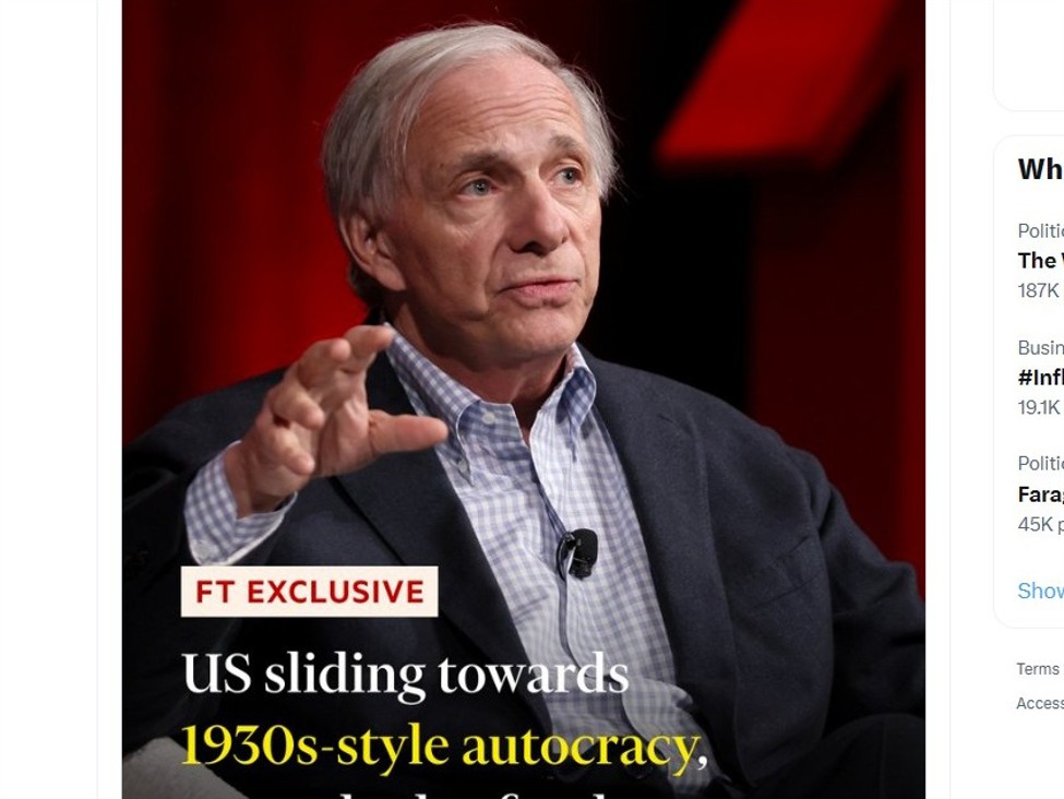 Ray Dalio warns US heading to a “debt-induced heart attack” in three years - USD to hurt | investingLive