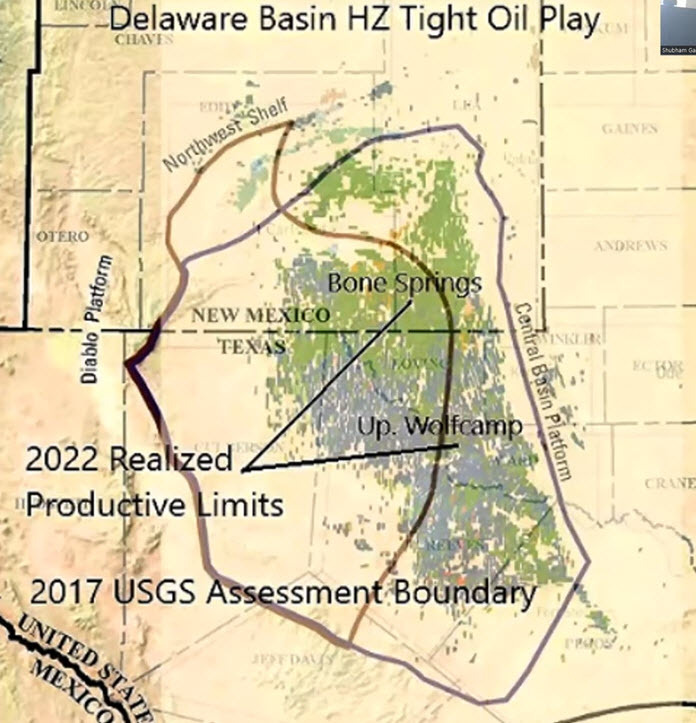 Delaware basin boundaries