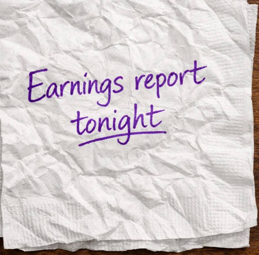 Earnings report risk mitigation. You can even use a napkin.