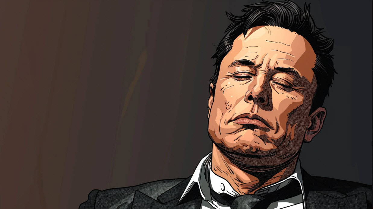 Elon Musk sad cartoon