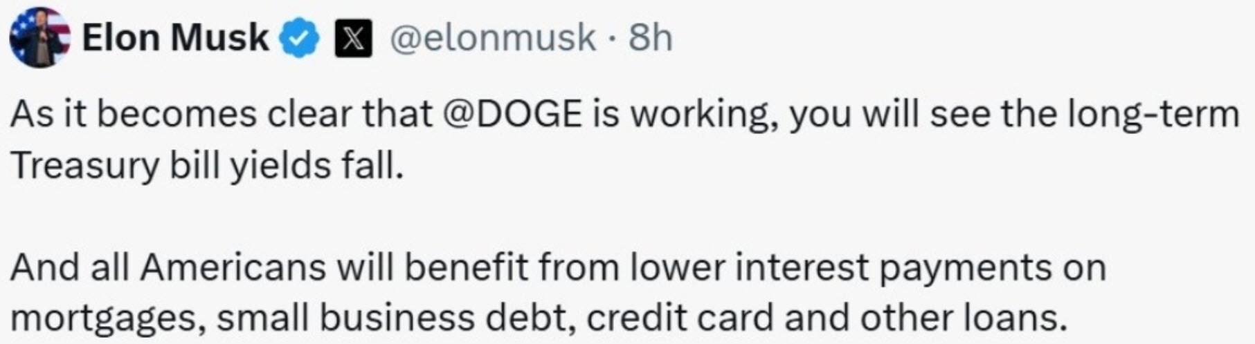 Elon doesn't know how the bond market works
