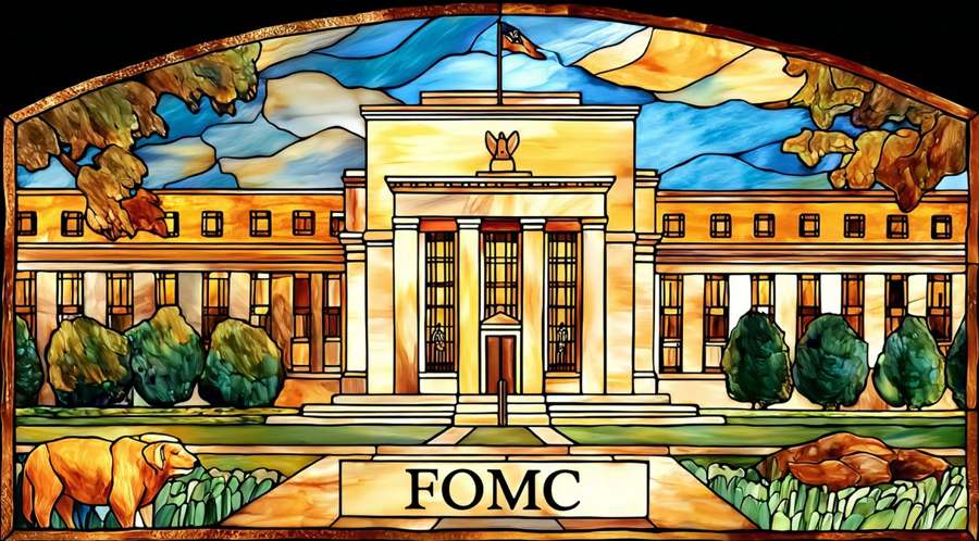FOMC Fed building stained glass