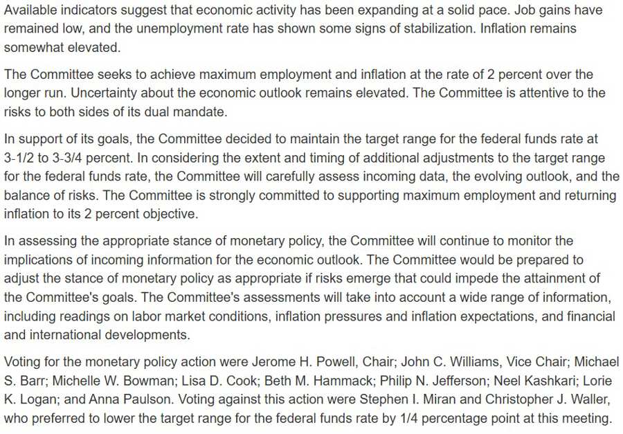 FOMC statement