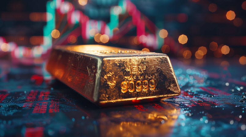 Gold bar chart