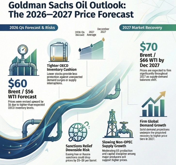 Goldman Sachs brent forecast inforgraphic 23 February 2026 2