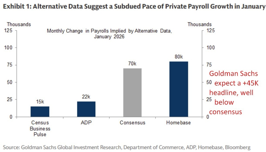 Goldman Sachs nfp forecast January 2026