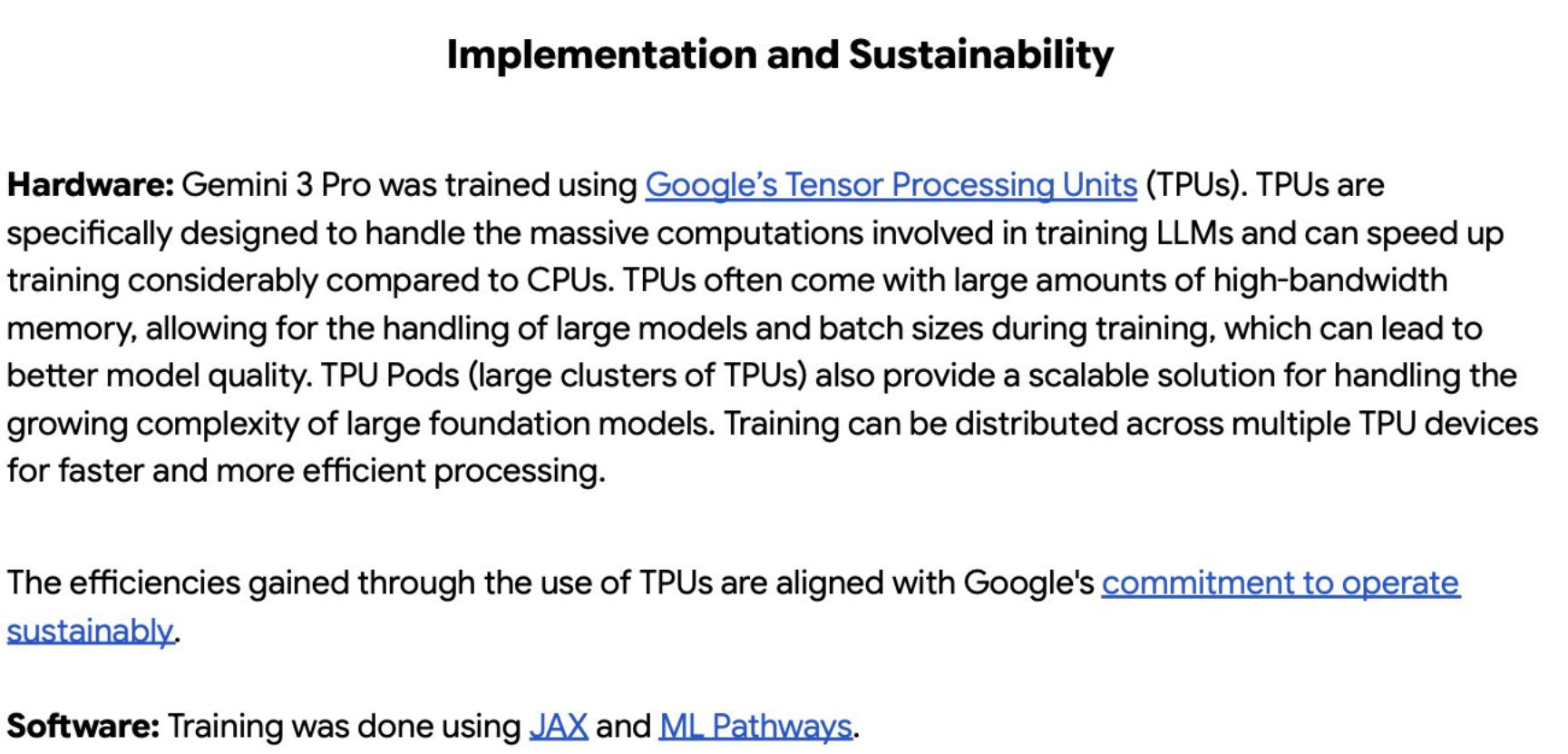 Google implementation note