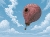 Hot air balloon with a hole