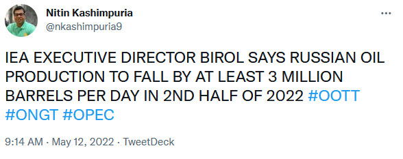 IEA tweet