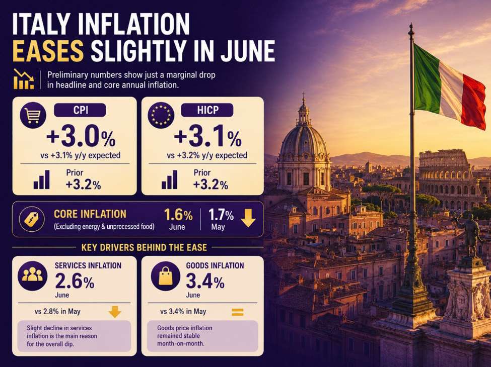 Italy inflation only marginally lower in June as services inflation cool a little | investingLive