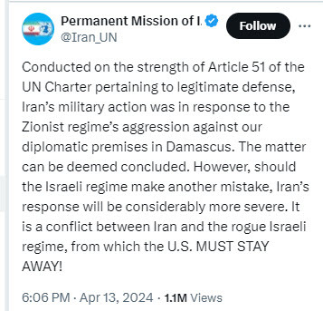 Iran tweet