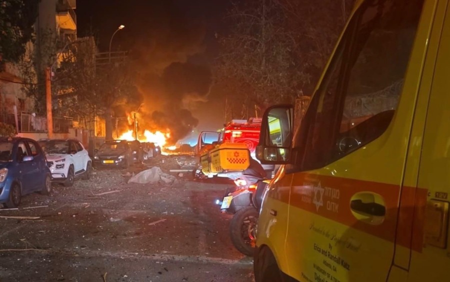 Iranian drone bombing in Tel Aviv that was not intercepted