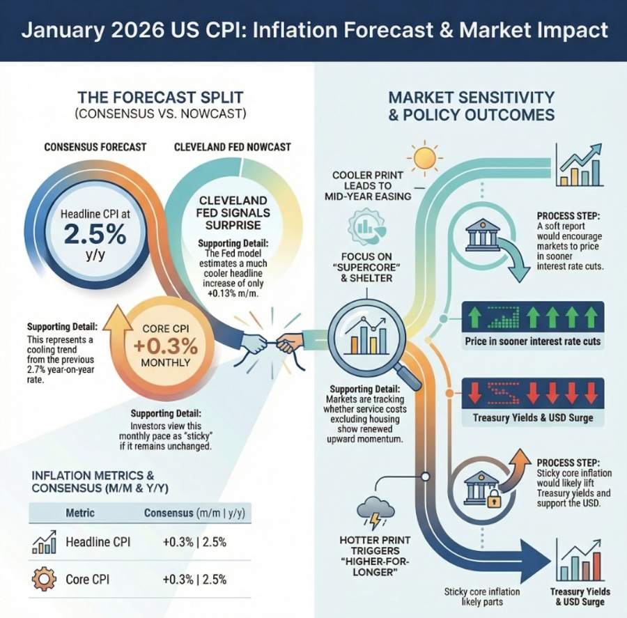 January 2026 US CPI Forecast 13 February 2026