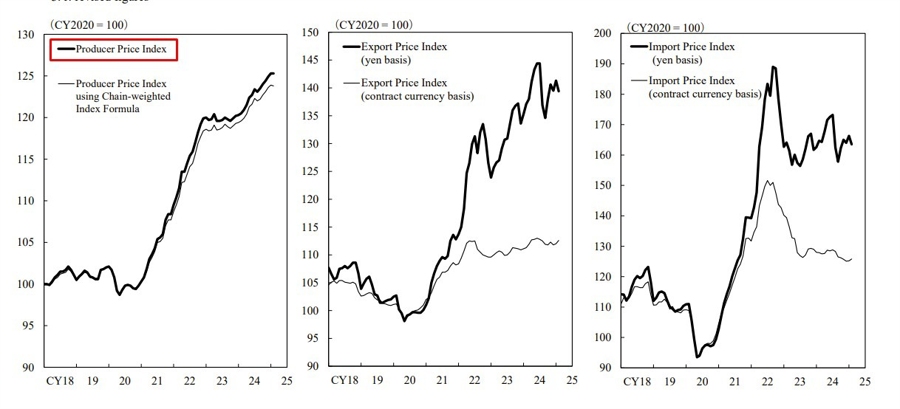 Japan cgpi ppi February 2025 2