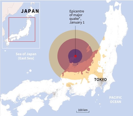Japan noto earthquake January 1 2024 2