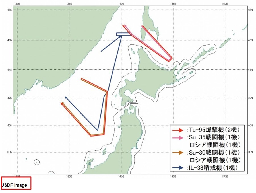 Japan russia scrasmble fighter jets 31 January 2025 2