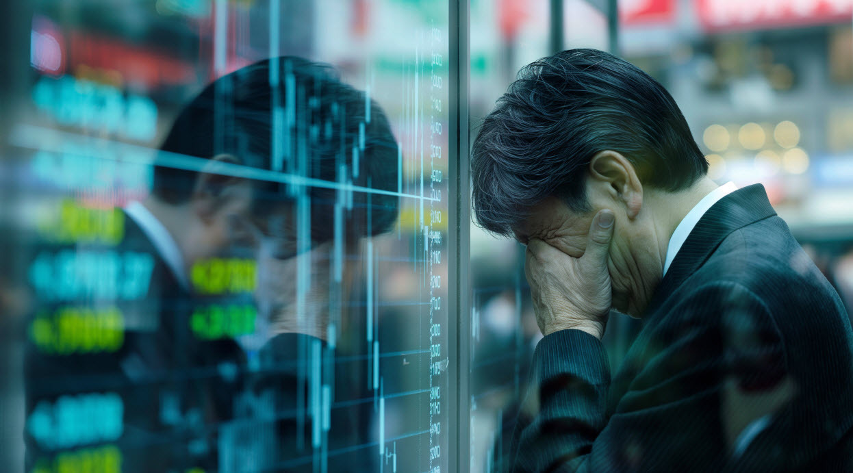 Japanese yen trader despondent