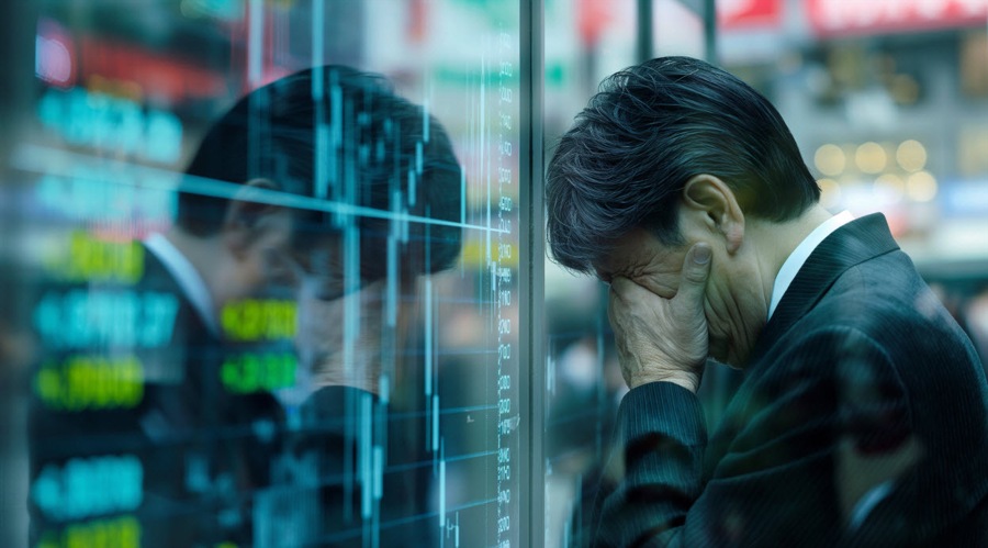 Japanese yen trader despondent