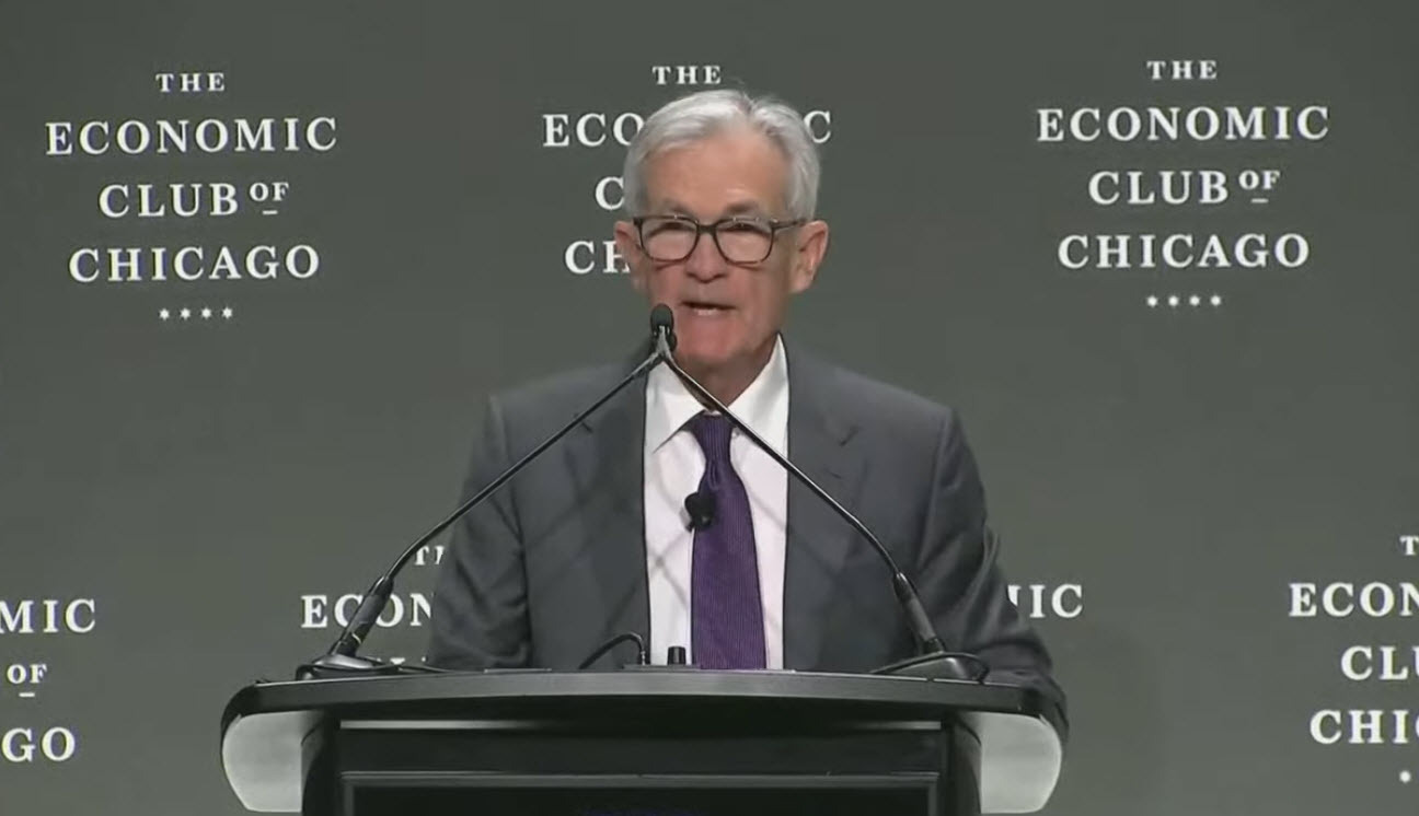 Jerome Powell April 16 economic club of Chicago