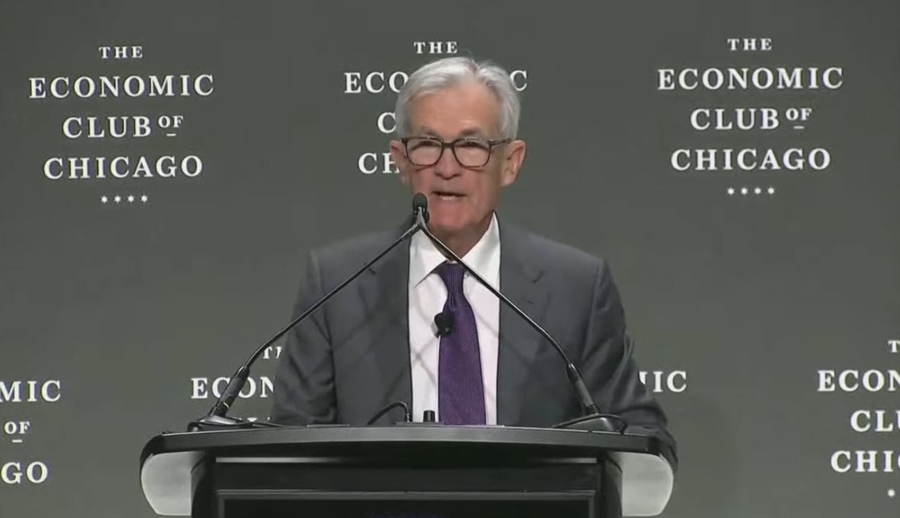 Jerome Powell April 16 economic club of Chicago