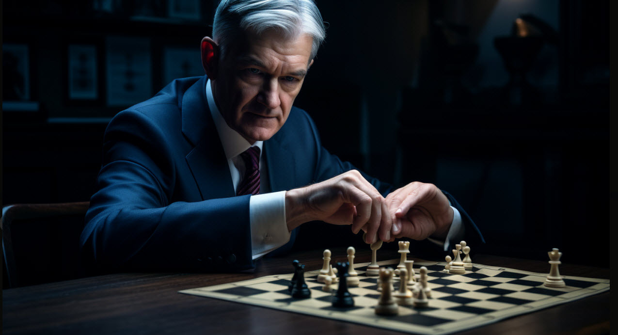 Jerome Powell chess AI image