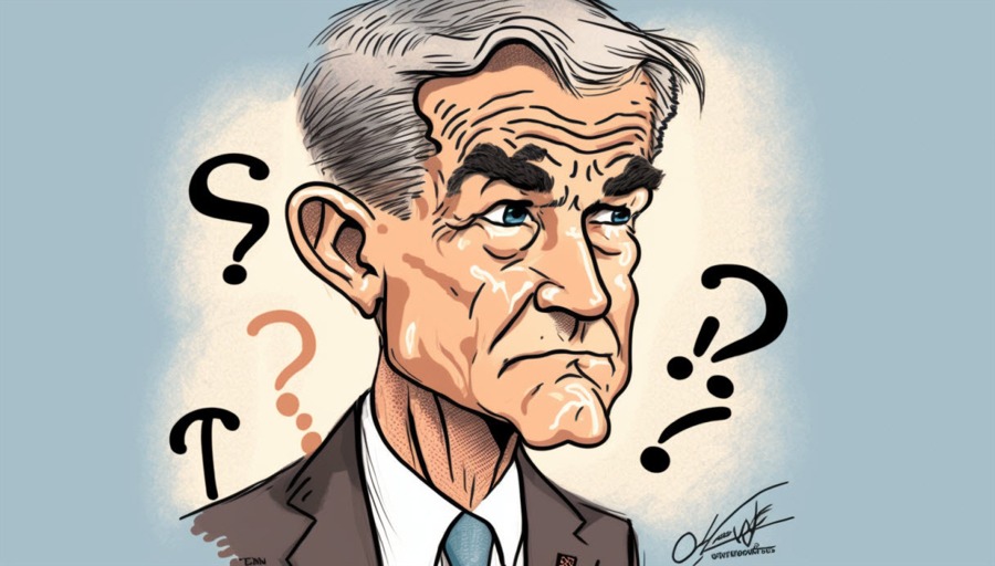 Jerome Powell confused cartoon