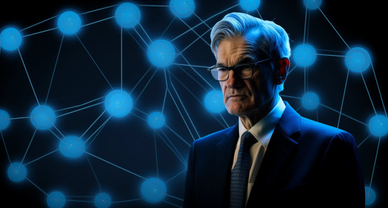 Jerome Powell dot plot AI image