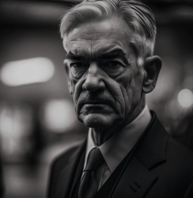 Jerome Powell portrait AI